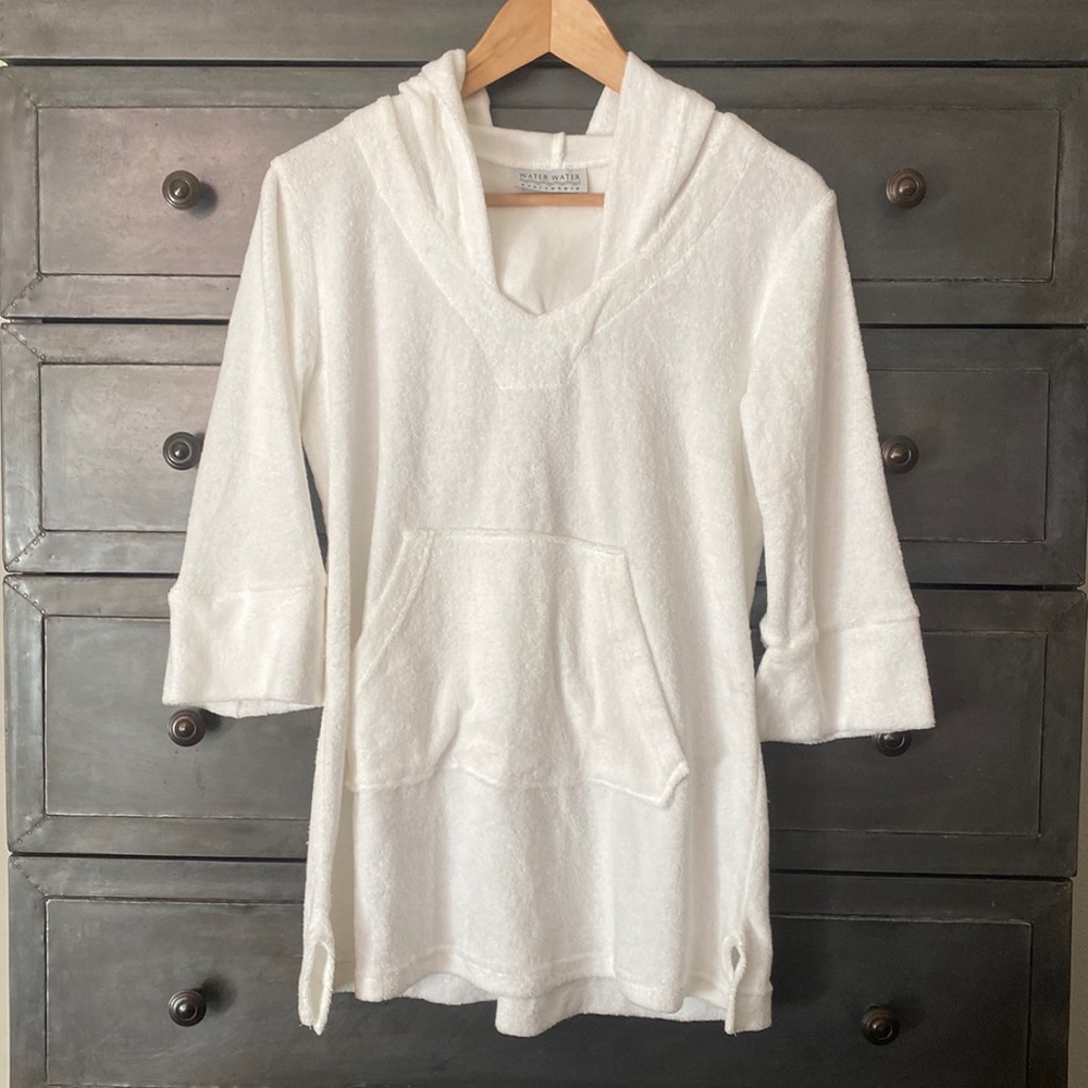 NWOT! Water Water terrycloth beach coverup. White. Small